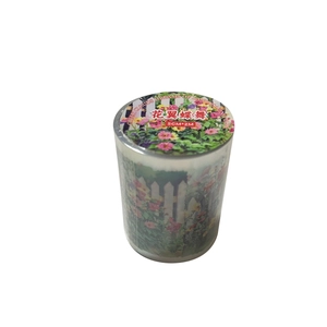 Retro style nature decorative tape with floral and white fence patterns for journaling