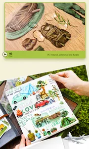 Autocollants de voyage en PET imperméables sur les thèmes du camping et du plein air
