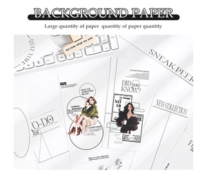 Papier de décoration pour scrapbooking avec illustrations de mode et typographie