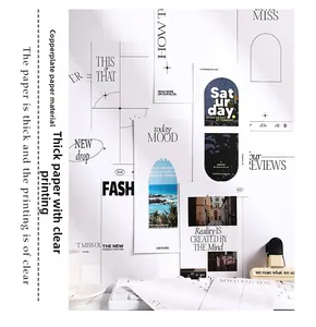 Vue détaillée de cartes décoratives en papier DIY avec typographie moderne et photographie