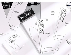 Set de papeterie liste de tâches détaillé avec cartes de tâches minimalistes et autocollants DIY