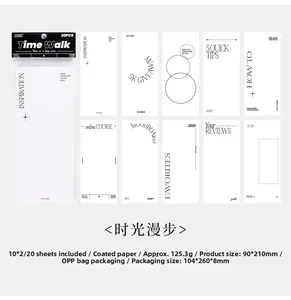 Détails de 20 cartes en papier minimalistes pour le scrapbooking et la décoration DIY