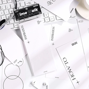 Cartes de collage Time Walk minimalistes, lot de 20 pour DIY journaling et décoration
