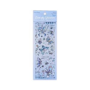 Holografische vlinder PET sticker set met 6 vellen voor journaling en decoratie
