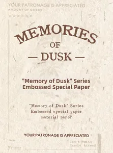 Detalle del papel con relieve serie Memories of Dusk para decoración de álbumes DIY