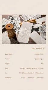 Macro view of 3D foam poetic verse stickers with vintage literary text for DIY journaling