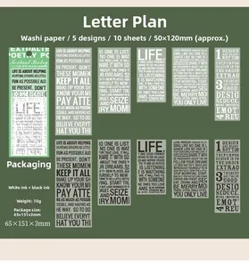 Detail of 3D foam aesthetic poetry stickers for DIY journaling with text and paper texture