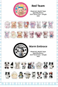 Macro view of Washi tape specifications for doll park series DIY journals