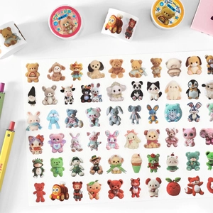 Cute Cartoon Animal Washi Tape Doll Paradise Series Washi Masking Tape For DIY Scrapbooking Diary Decorative Journal Material