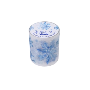 Snowfall theme decorative DIY washi tape featuring blue snowflakes for scrapbooking