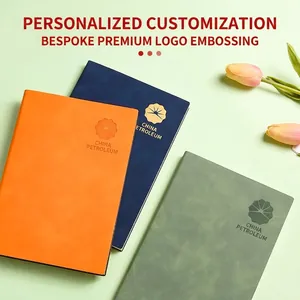 Business PU Leather Notebook High Quality Eye Protection Paper Office Journal A5 B5 Size Meeting Record Book Multi Color