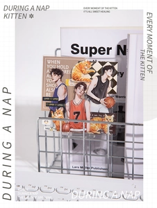 Λεπτομερής προβολή ακρυλικής βάσης anime με πορτοκαλί γάτα και αγόρι που παίζει μπάσκετ