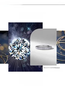 Macro detail of S925 sterling silver ring with 1.5mm moissanite pavé stones in claw setting