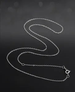 S925 sterling silver chain with spring clasp, 400+50mm length and 1-1.2g weight