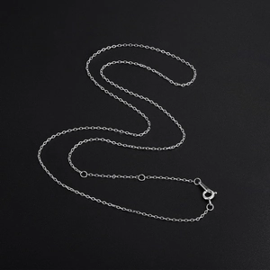 Classic S925 sterling silver cross chain necklace with spring clasp and adjustable links