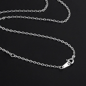 Classic S925 sterling silver chain necklace with spring ring clasp and hallmark