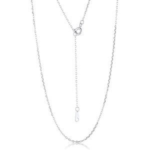 Minimalist S925 sterling silver cross chain necklace with spring clasp and drop tag