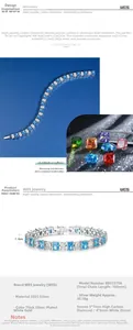 Macro detail of S925 silver bracelet with ice-cut high carbon diamonds and platinum plating