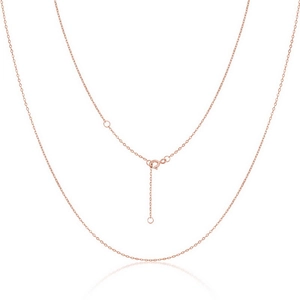 Detailansicht der S925 Sterlingsilber Kette in Roségold mit Federringverschluss und Verlängerung
