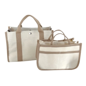 Set di borse mamma in tela minimalista con grande capacità e organizer interno multiuso