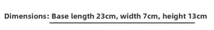 Size specifications for star denim shoulder bag showing length 23cm width 7cm height 13cm