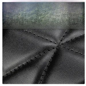 Macro detail of high-quality quilted black leather bag with soft durable texture