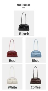 Collection of oil wax leather bowling bags in black, red, blue, white, and coffee colors