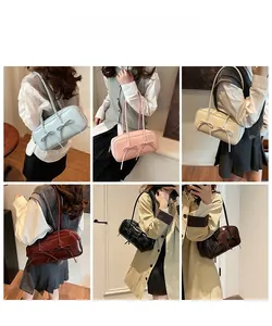 Détails des sacs Boston en cuir brillant avec nœuds en plusieurs coloris tendance