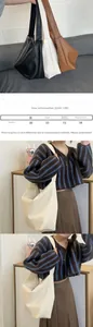 Size chart for the large slouchy leather tote bag showing 30x33x13cm dimensions