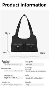 Detailed dimensions of 36x21cm retro motorcycle bag with double pocket design