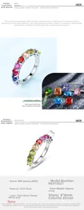 Macro shot of S925 sterling silver stamp and 4x4mm round rainbow cubic zirconia inlay