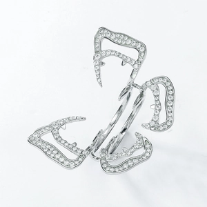 Sparkling S925 silver butterfly ring with full pave cubic zirconia in open design