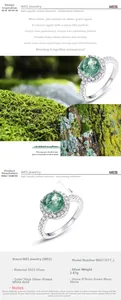 Detail specifications of S925 silver ring with 8x8mm green moss agate and side stones