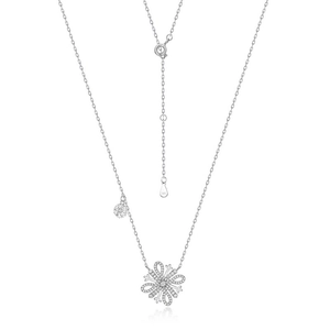 Élégant collier flocon de neige en argent S925 avec zircons blancs étincelants