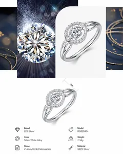 Dettaglio macro dell'anello a cuore in argento S925 con pietra moissanite da 0,24ct