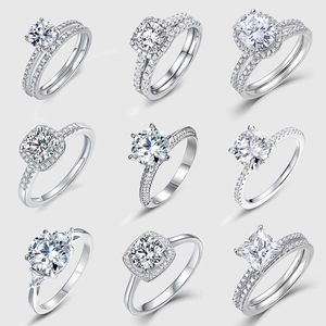 925 Sterlingsilber Moissanit Ring Für Damen Luxus D Farbe Rund Kissen Schliff Moissanit Verlobungsring Mit GRA Zertifikat Mode Schmuck Geschenk