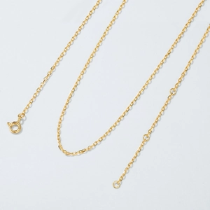 1.5mm adjustable 925 silver necklace with lobster clasp and gold plating finish