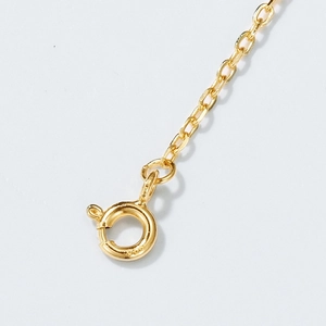 1.5mm adjustable 925 sterling silver gold plated chain necklace with S925 spring clasp