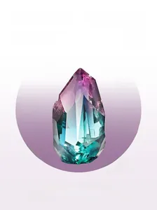 Macro view of multifaceted alexandrite gemstone showing purple and green color shifts
