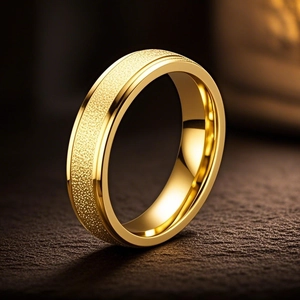 Bague Minimaliste en Acier Inoxydable Surface Sablée Givrée Bague Géométrique Électroplaquée Bijoux pour Femme Homme Cadeau
