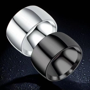 Minimalist Stainless Steel Band Ring For Men Women Polished Plain Dome Design Non-Fading Unisex Fashion Jewelry Finger Ring Gift