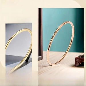 Minimalist 1mm ultra-thin gold titanium steel ring with vacuum plating finish