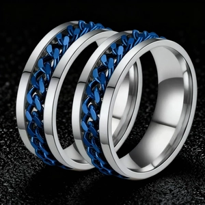 Moderner Edelstahl Spinner Ring Für Damen Herren Drehbarer Panzerkette Römische Zahlen Stressabbau Mode Schmuck Fingerring