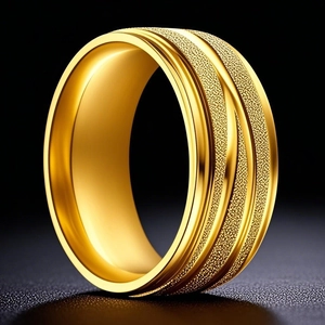 Minimalist Frosted Stainless Steel Ring Gold Plated Titanium Steel Band Unisex High-End Jewelry Round Niche Design Gift