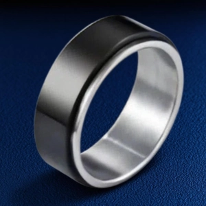Anello Spinner Unisex In Acciaio Inossidabile Per Sollievo Dall'ansia Anello Rotante Con Motivo Geometrico Gioielli Fidget