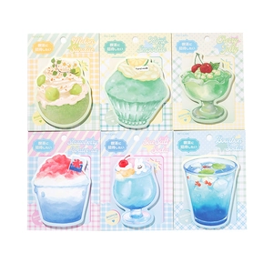 Set of 6 summer drink themed memo pads with 30 sheets per pack for journaling