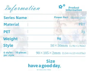 Vue détaillée des autocollants floraux PET Flower Pact, 10 pièces par lot pour scrapbooking