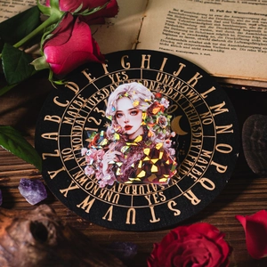 Holographic goddess PET stickers with rose motifs for scrapbooking and DIY crafts