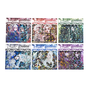 Night Goddess series fantasy character stickers with special holographic laser process