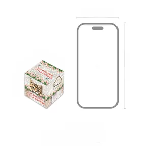 Detailed dimension comparison of PET decorative tape box next to a smartphone